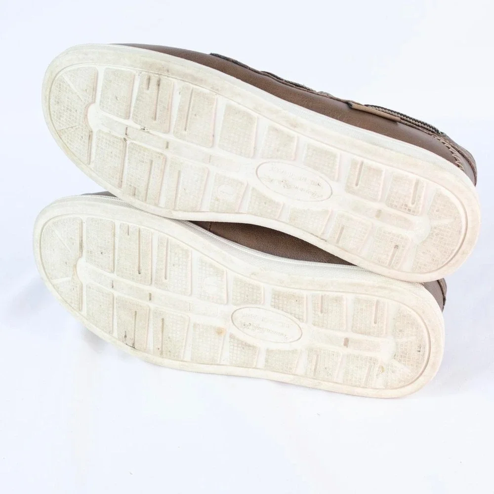 American Eagle Brown Leather‎ Boat Shoes Boys Size 1